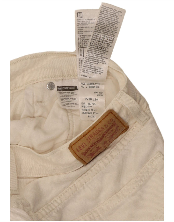 Levi's Damen Tapered Jeans W28 L26 Weiße Baumwolle