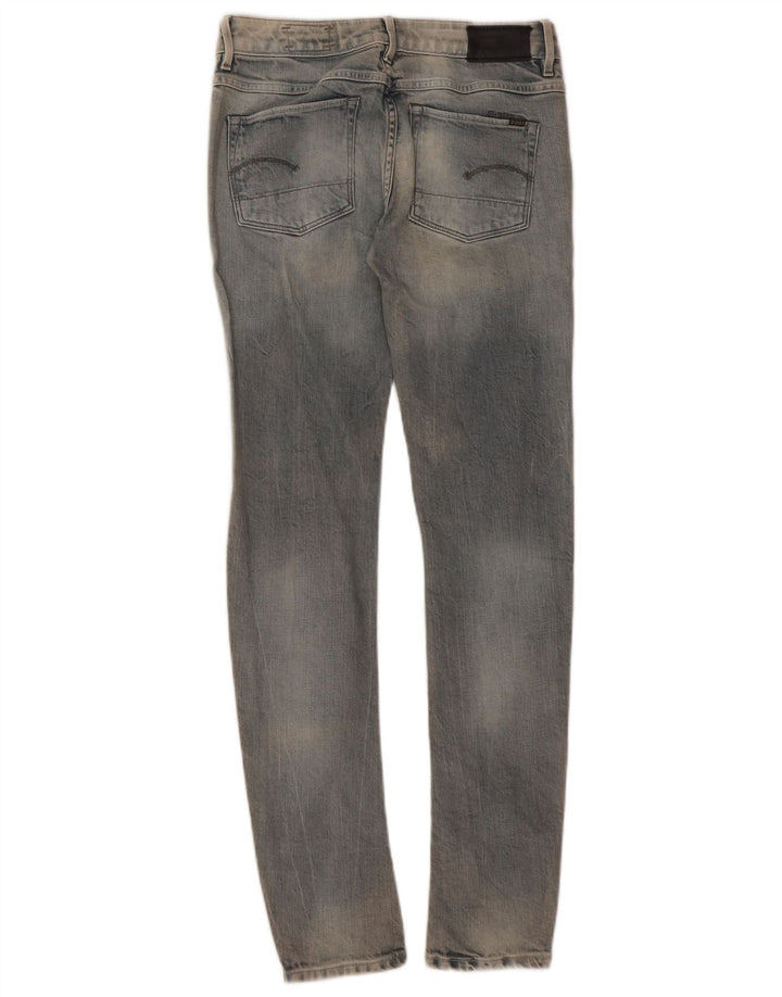 G-Star Damen 3301 Skinny Jeans W28 L32 Blaue Baumwolle