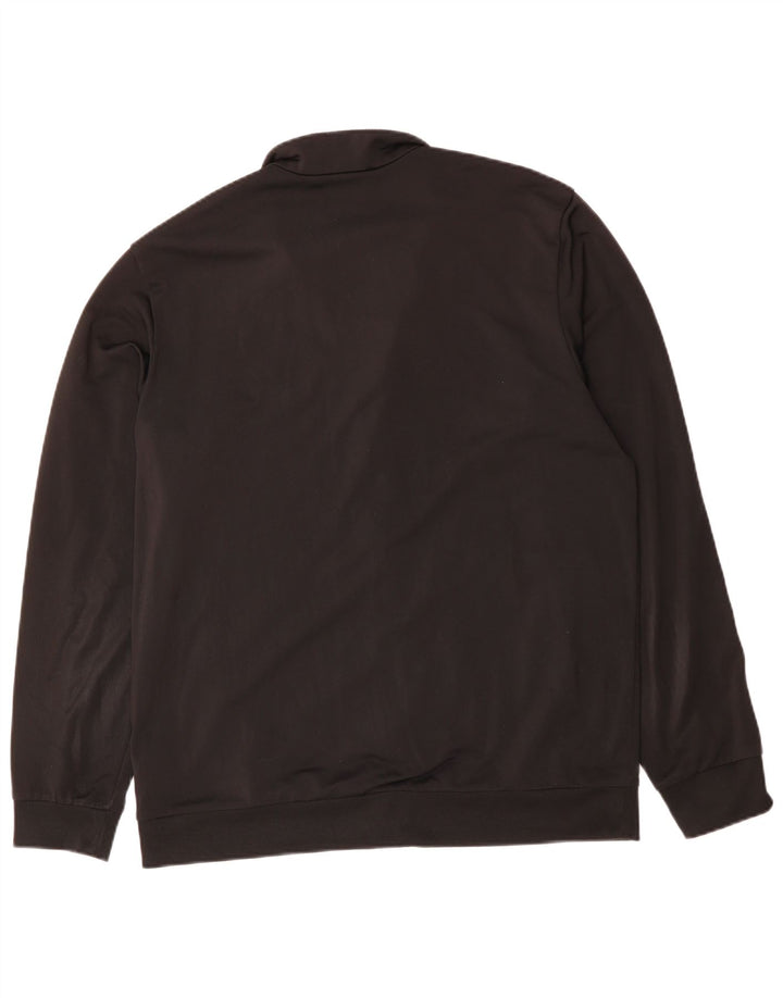 ADIDAS Herren-Trainingsanzug-Top-Jacke, großes schwarzes Polyester