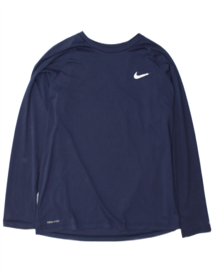 Nike Herren Dri Fit Top Langarm Medium Marineblau