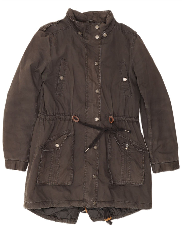 Fat Face Parka-Jacke für Damen, UK 14, Größe L, grau, Baumwolle