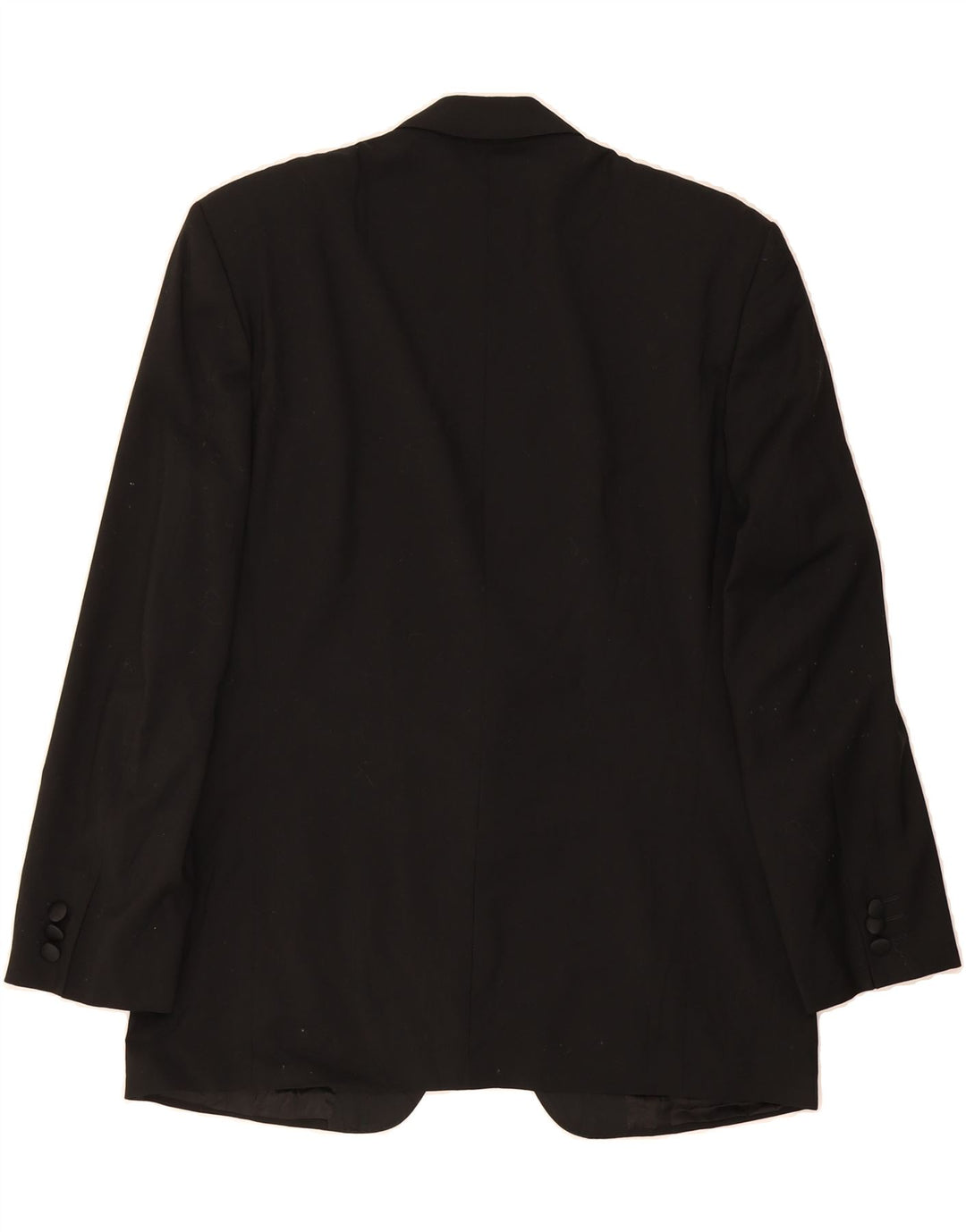 RENATO BARBANO Mens 1 Button Blazer Jacket IT 50 Large Black Merino Wool Vintage Renato Barbano and Second-Hand Renato Barbano from Messina Hembry 