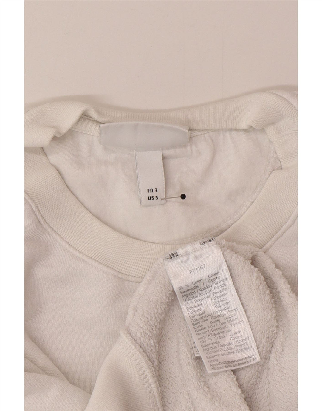 Lacoste Herren-Sweatshirt mit Grafik, Größe 3, klein, weiße Baumwolle