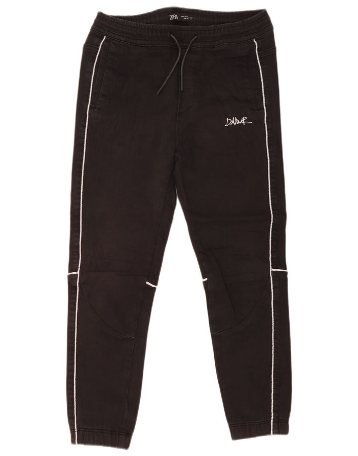 Zara Herren-Trainingshose, Jogginghose, mittelschwarz, Baumwolle