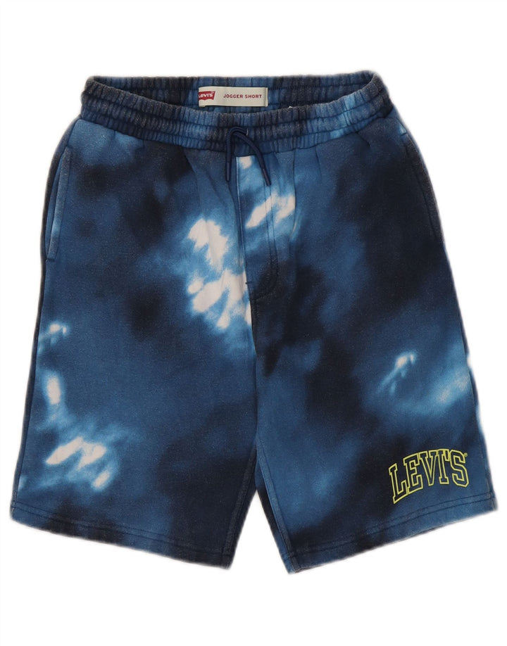 LEVI'S Grafik-Sportshorts für Jungen, 12–13 Jahre, Größe L, blaue Batik-Baumwolle