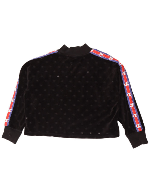 Champion Damen-Sweatshirt mit Grafik, UK 14, Mittelschwarz, Farbblock