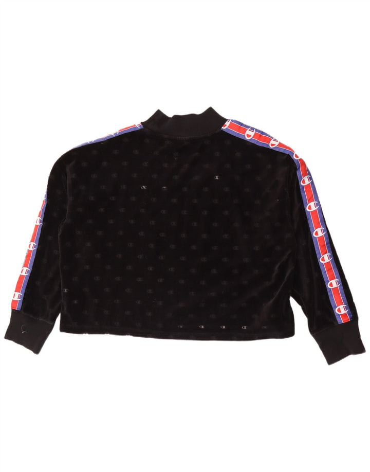 Champion Damen-Sweatshirt mit Grafik, UK 14, Mittelschwarz, Farbblock
