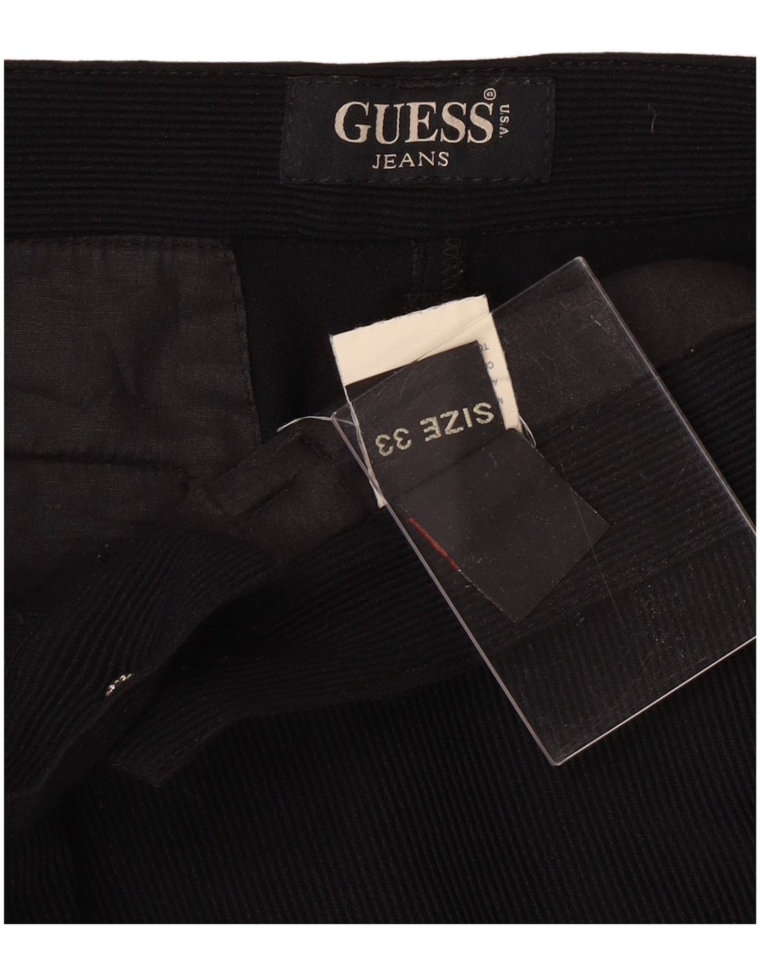 GUESS Gerade Herren-Cordhose W33 L30 Schwarzes Polyamid