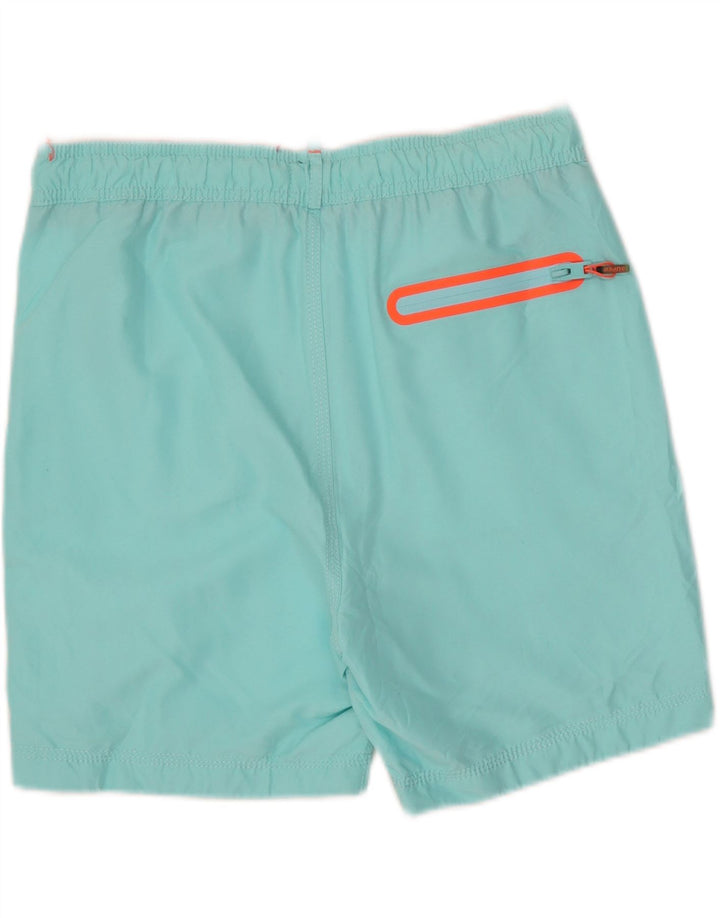 Superdry Herren-Badeshorts mit Grafik, mittelblau, Polyester