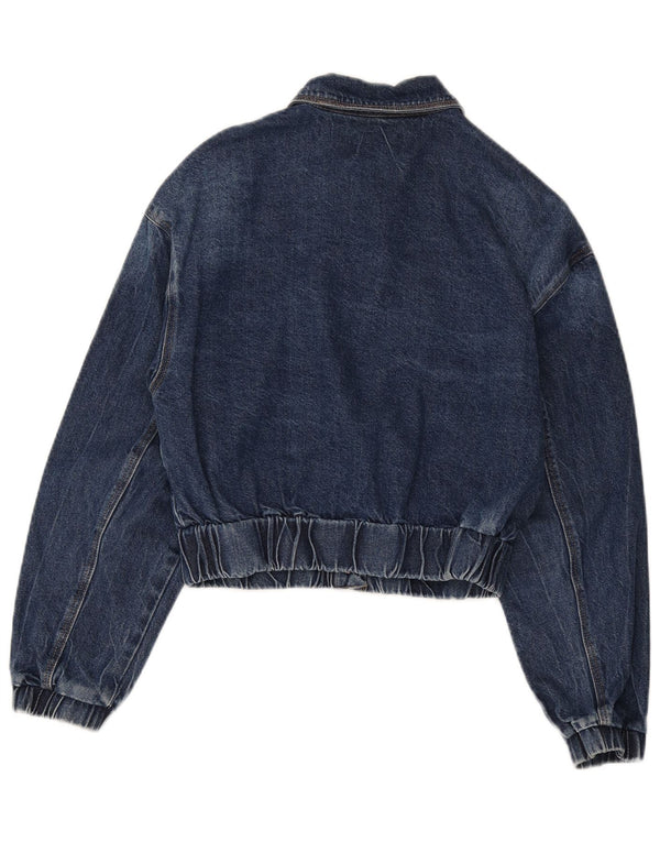 Tally Weijl Damen Crop Denim Jacke UK 10 Small Blau Baumwolle