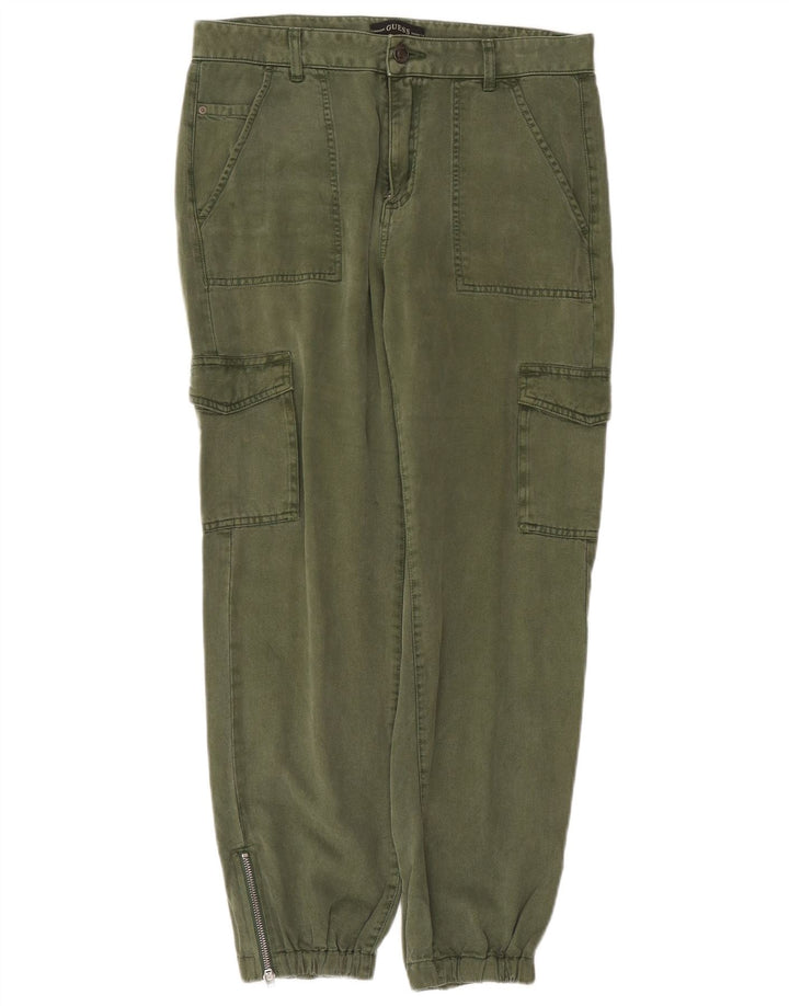 Guess Damen Joggers Cargohose W28 L29 Grün