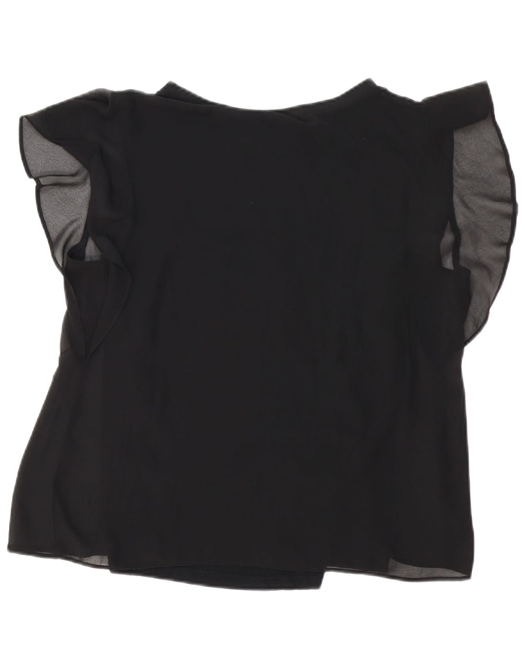 ZARA Damen Bluse Top UK 16 Large Schwarz