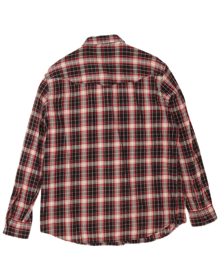 WRANGLER Herren-Flanellhemd mit normaler Passform, XL, schwarz kariert, Baumwolle