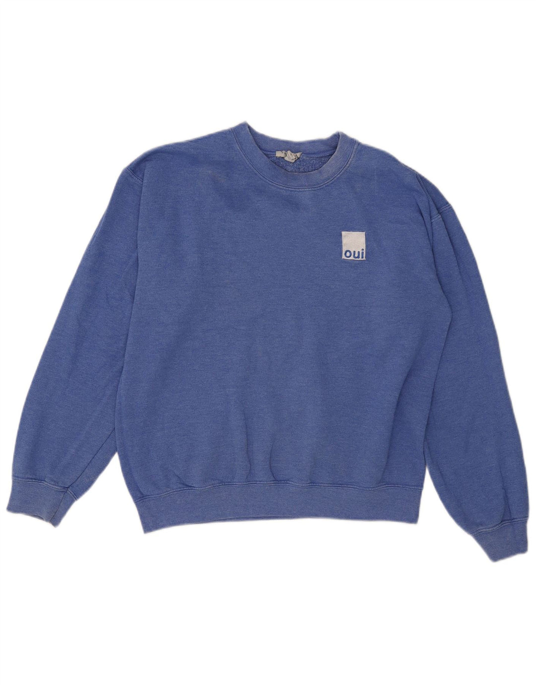 Topshop Damen Sweatshirt-Pullover UK 12 Mittelblau