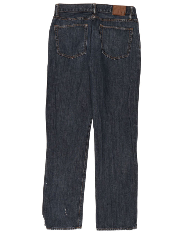 Gap Herren Straight Jeans W32 L34 Marineblaue Baumwolle