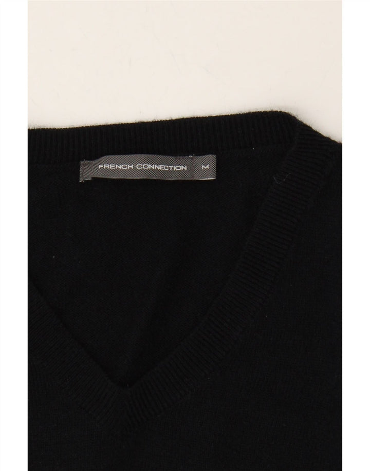 FRENCH CONNECTION Mens V-Neck Jumper Sweater Medium Navy Blue Acrylic Vintage French Connection and Second-Hand French Connection from Messina Hembry 