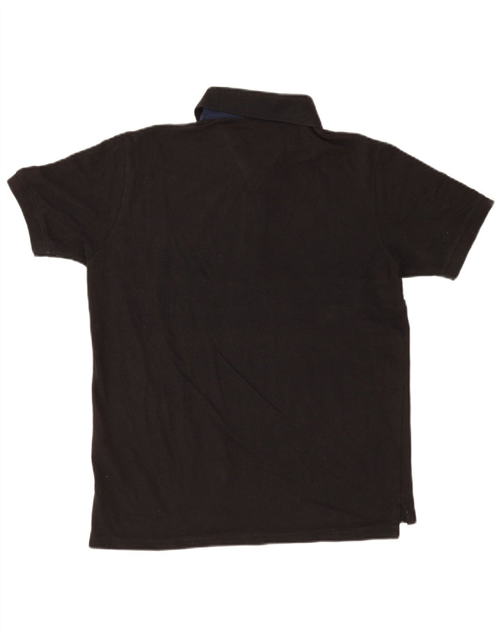 Tommy Hilfiger Herren-Poloshirt, große schwarze Baumwolle