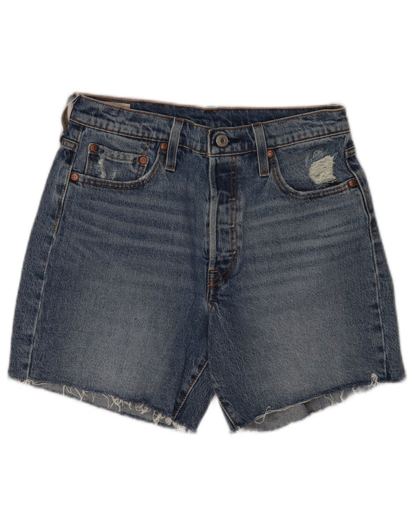 Levi's Damen 501 Jeansshorts W28 mittelblaue Baumwolle