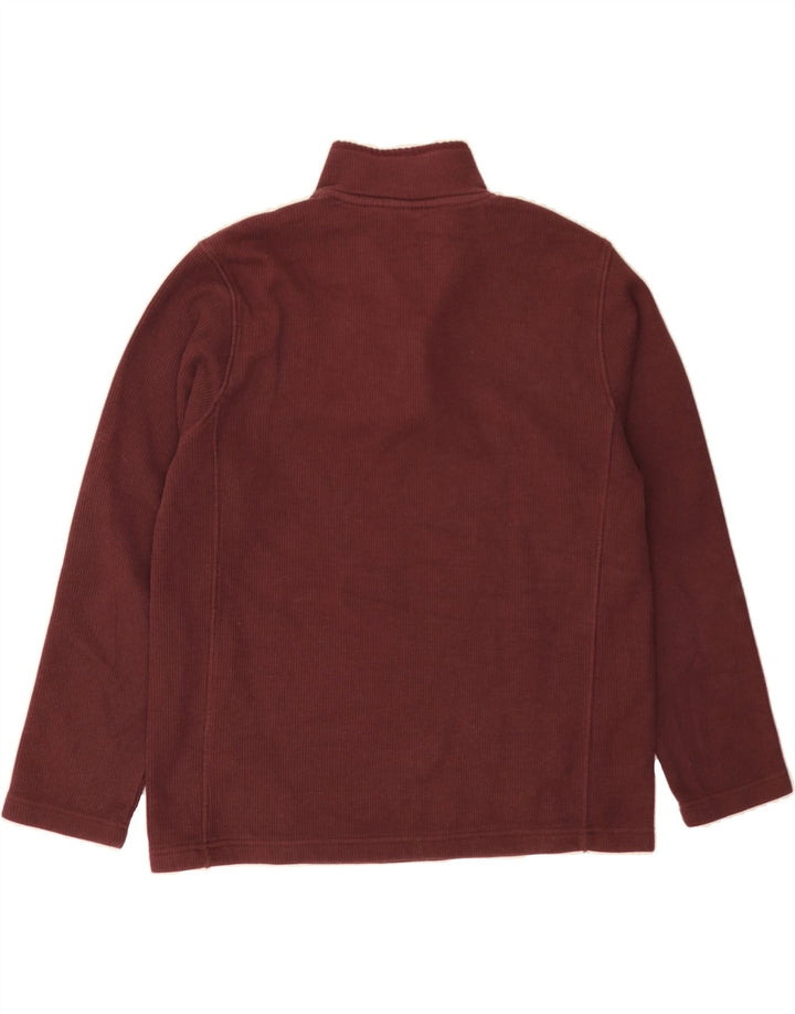 MOUNTAIN WAREHOUSE Mens Zip Neck Sweatshirt Jumper Medium Maroon Cotton Vintage Mountain Warehouse and Second-Hand Mountain Warehouse from Messina Hembry 