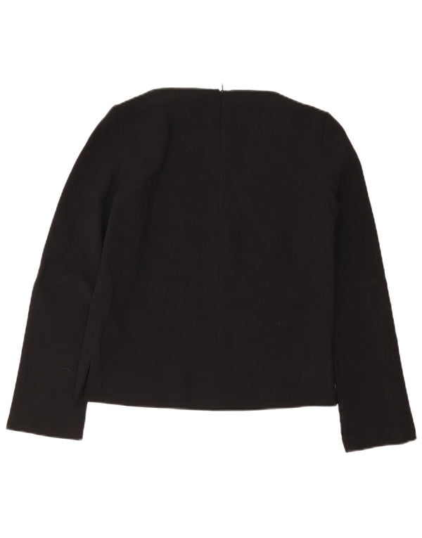 Zara Damen Top Langarm UK 6 XS Schwarz Polyester