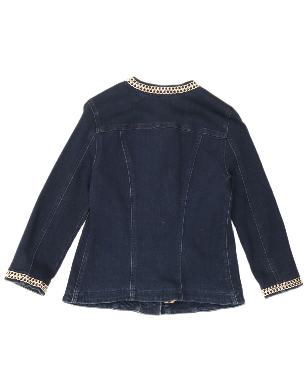 Liu Jo Damen Jeansjacke mit 3/4-Ärmeln, Größe S, Marineblau