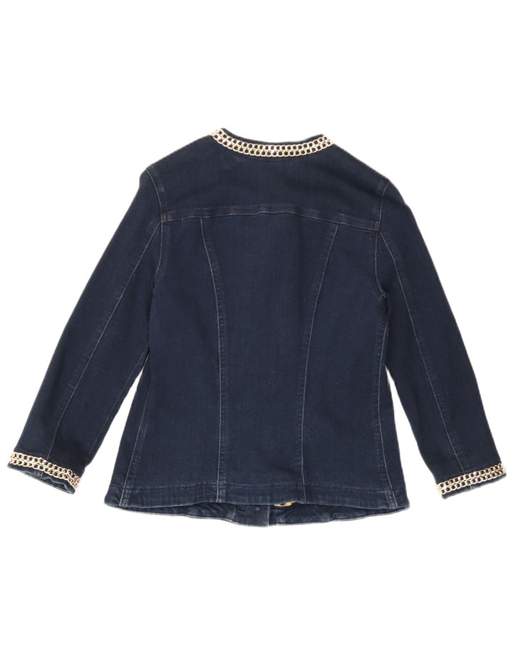 Liu Jo Damen Jeansjacke mit 3/4-Ärmeln, Größe S, Marineblau