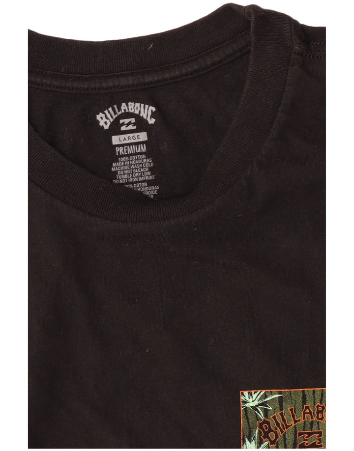 Billabong Herren-T-Shirt mit Grafik, groß, aus schwarzer Baumwolle