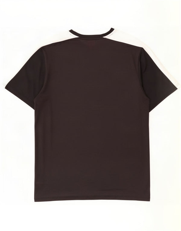 Puma Herren-T-Shirt mit Grafik, groß, schwarzes Farbblock-Polyester