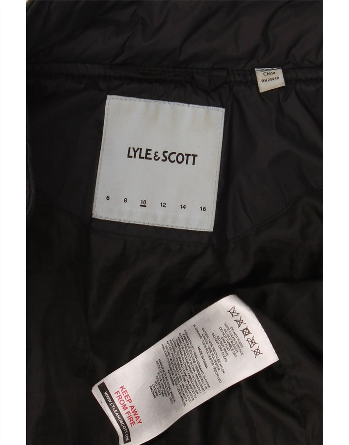 Lyle & Scott Wattierte Jacke für Jungen, 9–10 Jahre, schwarzes Nylon