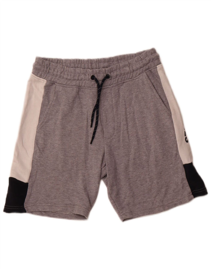 JACK & JONES Herren-Sportshorts mit Grafik, Größe S, Grau, Colourblock-Baumwolle