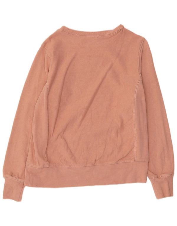 Champion Damen Sweatshirt Pullover UK 14 Large Rosa Baumwolle