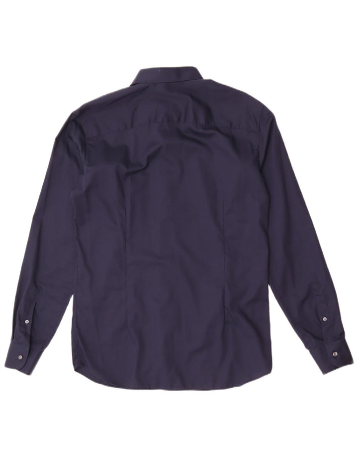 Jack & Jones Herren-Hemd mit normaler Passform, mittelmarineblaue Baumwolle