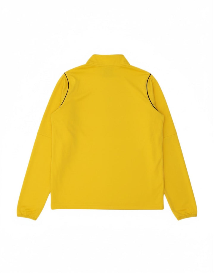 NIKE Boys Dri Fit Tracksuit Top Jacket 13-14 Years XL Yellow Polyester