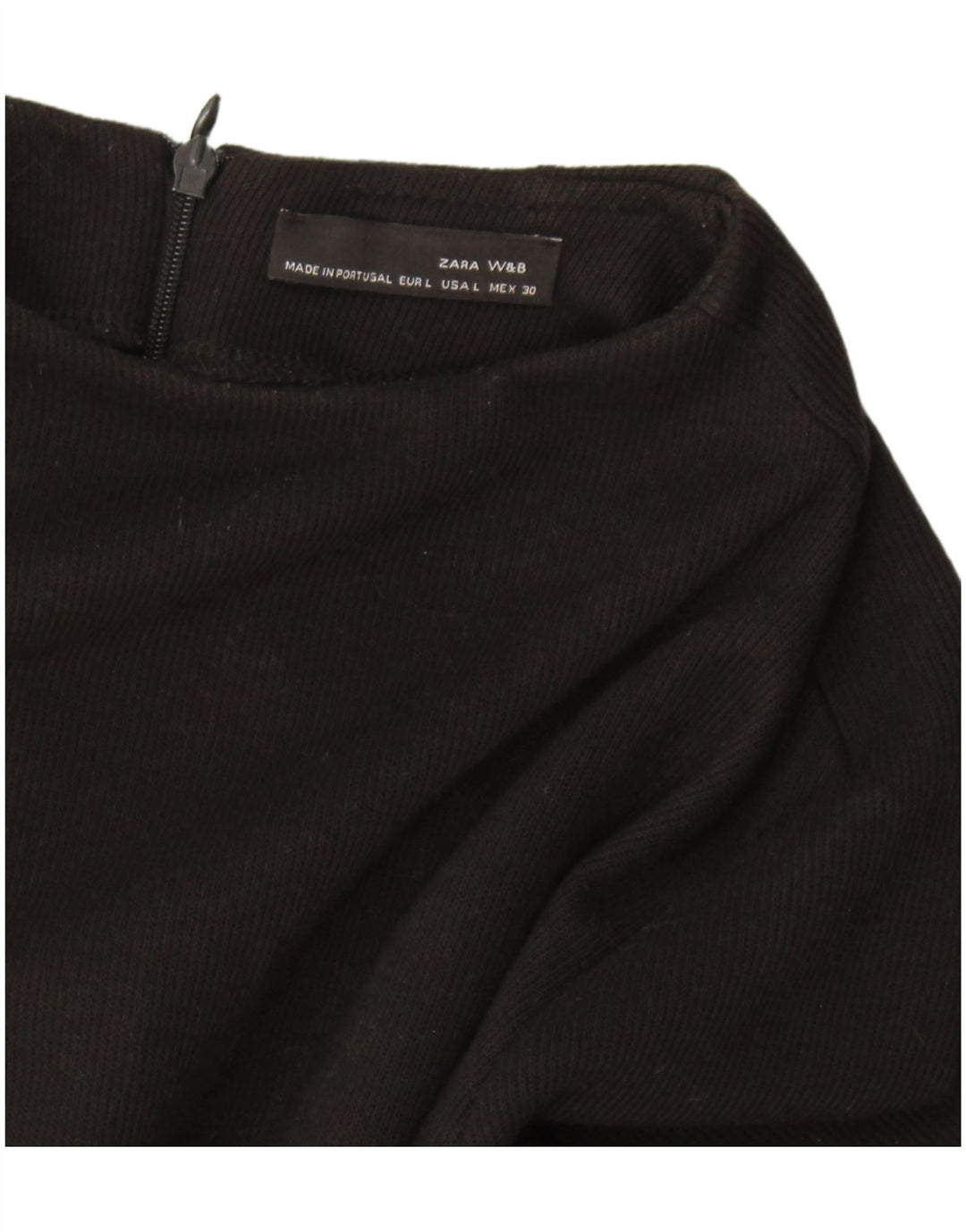 Zara Damen Pulloverkleid UK 14 Large Schwarz