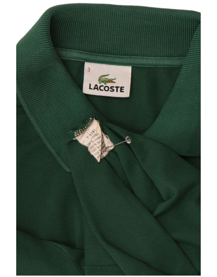 LACOSTE Herren-Poloshirt, Größe 3, klein, grüne Baumwolle