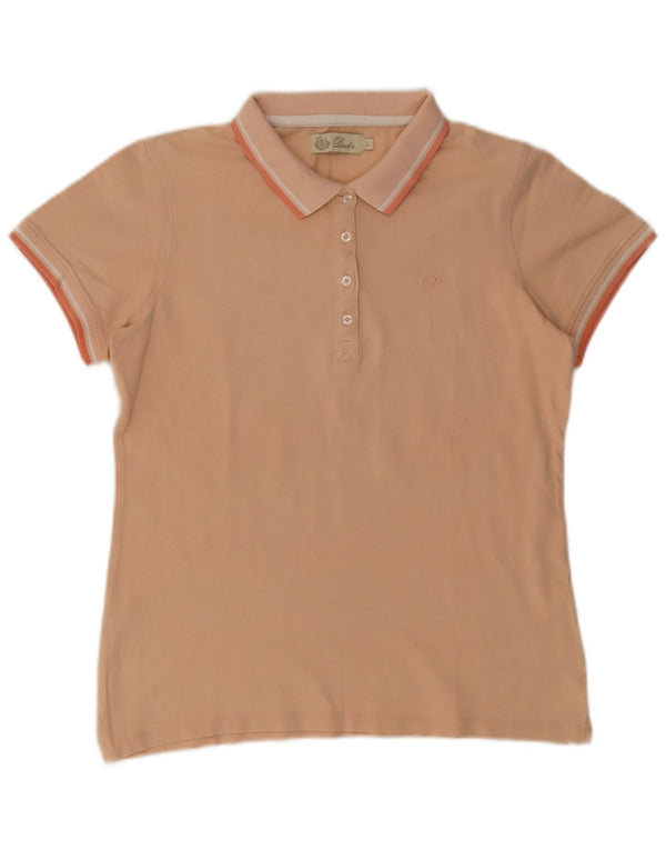 Dack's Damen Poloshirt UK 14 Large Orange Baumwolle