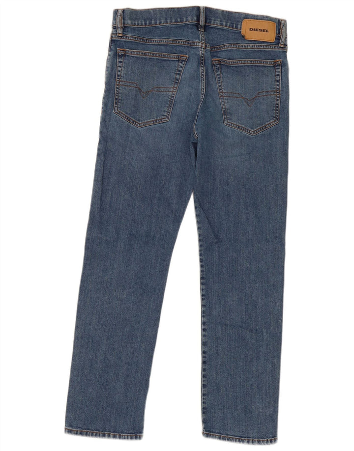 DIESEL Damen Straight Jeans W30 L27 Blaue Baumwolle
