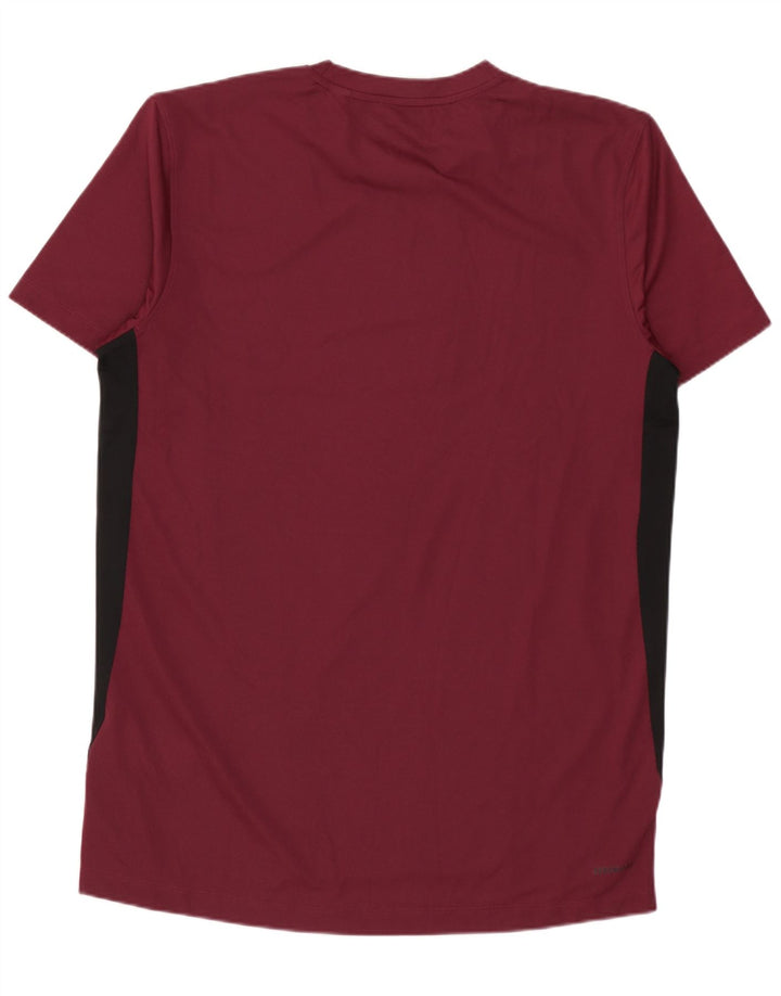 Adidas Herren T-Shirt Top Medium Burgund Colourblock Polyester