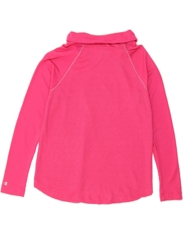 CHAMPION Womens Graphic Top Long Sleeve UK 16 Large Pink Polyester Vintage Champion and Second-Hand Champion from Messina Hembry 