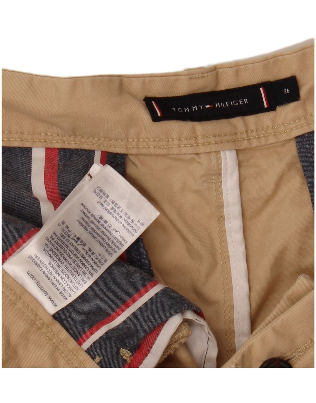Tommy Hilfiger Herren Cargoshorts W36 Large Beige Baumwolle