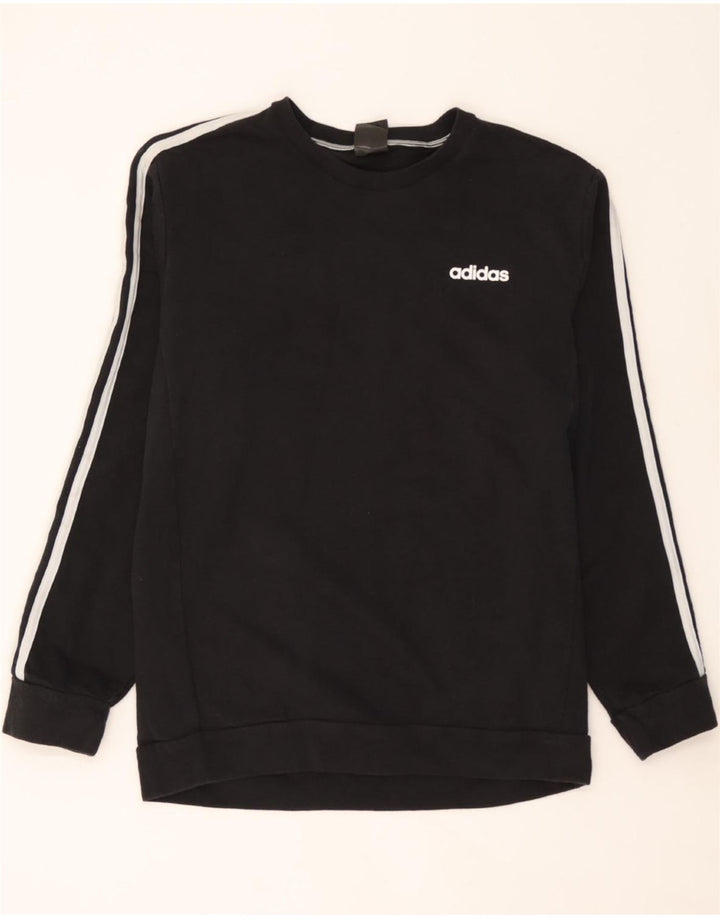 ADIDAS Mens Sweatshirt Jumper Medium Black Cotton Vintage Adidas and Second-Hand Adidas from Messina Hembry 