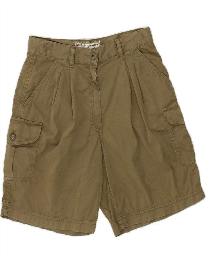 JOYE+FUN Womens Cargo Shorts IT 40 Small W28  Khaki Cotton Vintage Joye+Fun and Second-Hand Joye+Fun from Messina Hembry 