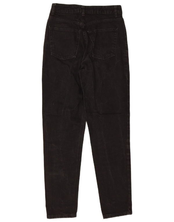 Topshop Damen Mom Tapered Jeans W26 L28 Schwarze Baumwolle