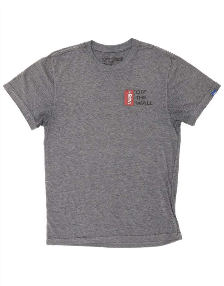VANS Herren-T-Shirt mit individueller Passform, Grafik, Größe S, grau gefleckte Baumwolle