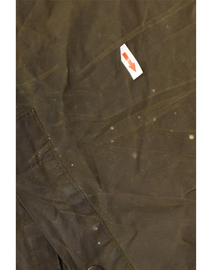 Barbour Herrenjacke aus gewachster Baumwolle UK 46 3XL Khaki Baumwolle