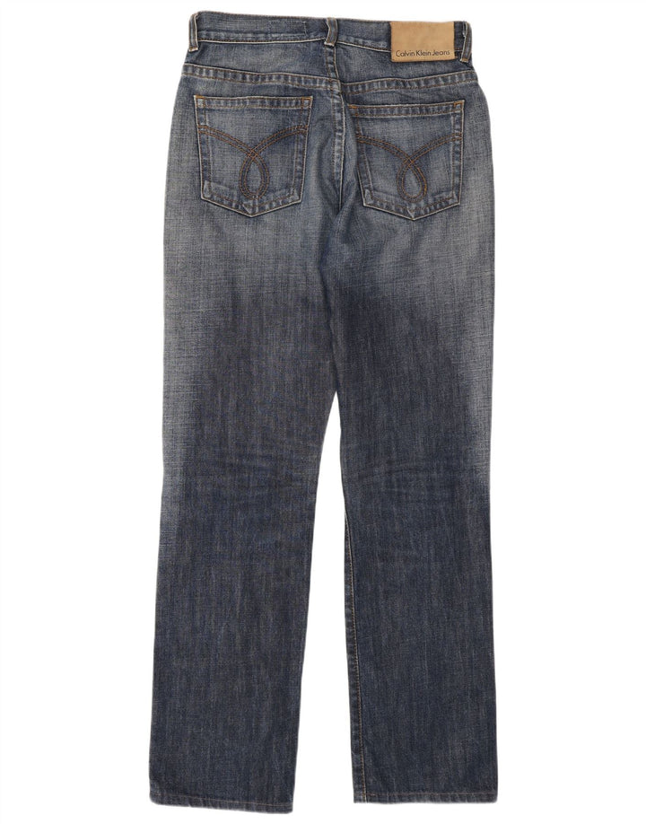 Calvin Klein Herren Straight Jeans W28 L30 Blaue Baumwolle