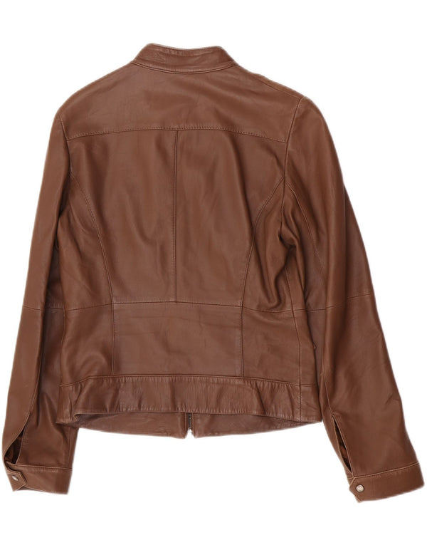 Penny Black Damen Lederjacke UK 12 Mittelbraunes Lammleder