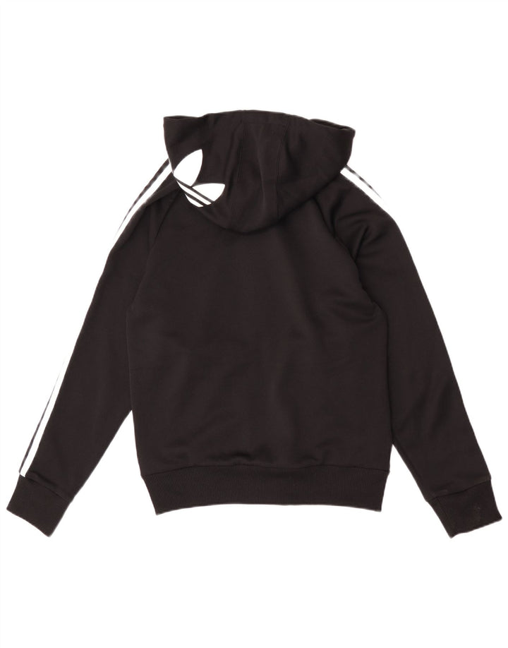Adidas Damen Graphic Zip Hoodie Pullover IT 40 Small Schwarz Polyester