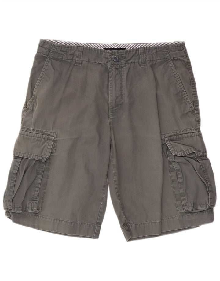 Tommy Hilfiger Mens Cargo Shorts W33 Medium Grey Cotton