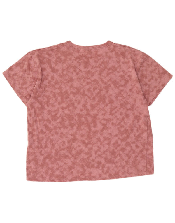 Under Armour Damen Grafik-T-Shirt-Oberteil UK 18 XL Rosa Batik-Baumwolle